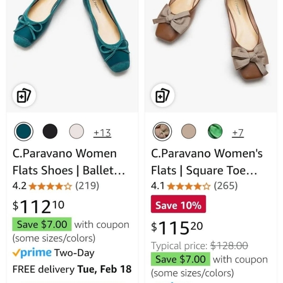 Women's Green Flats - Picture 6 of 6